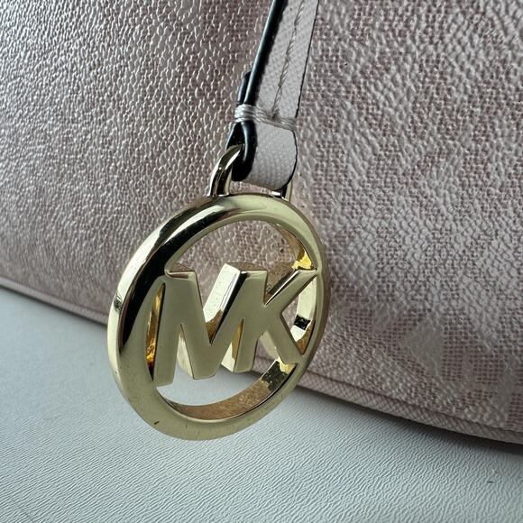 Michael Kors Tote Bag Womens Purse Gold Hardware Removable Strap MK Charm Handba - Picture 3 of 16